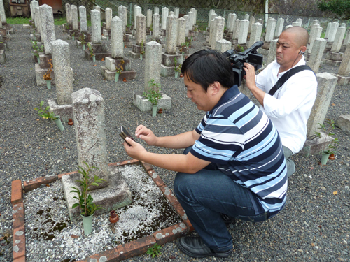 遍及日本的軍人墓地，在舊大津陸軍墓地發現清軍戰俘墓碑