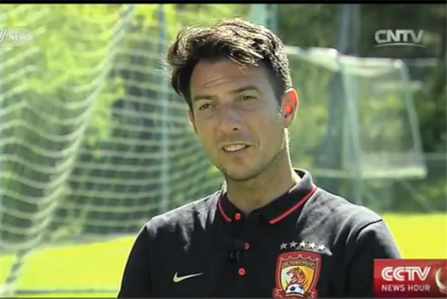 CCTV talks to Evergrande Youth Coach