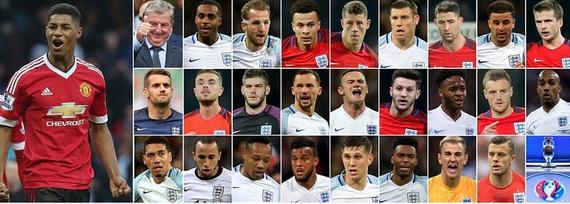 英格蘭公佈歐洲盃26人大名單