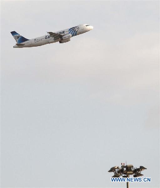 BEIJING, May 19, 2016 (Xinhua) -- File photo taken on Jan. 31, 2011 shows anEgyptAir plane taking off from the airport of Cairo, Egypt. A plane carrying 58 passengers which took off in Paris has disappeared from Radar screen on route to Cairo, according to media report on Thursday. (Xinhua/Cai Yang)