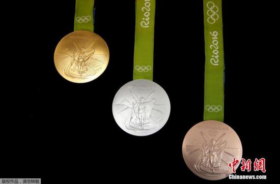 當地時間6月28日，2016年巴西裏約奧運會的金銀銅獎牌面世。