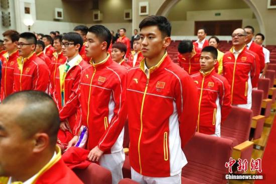 資料圖片：中國運動員參加代表團成立大會
