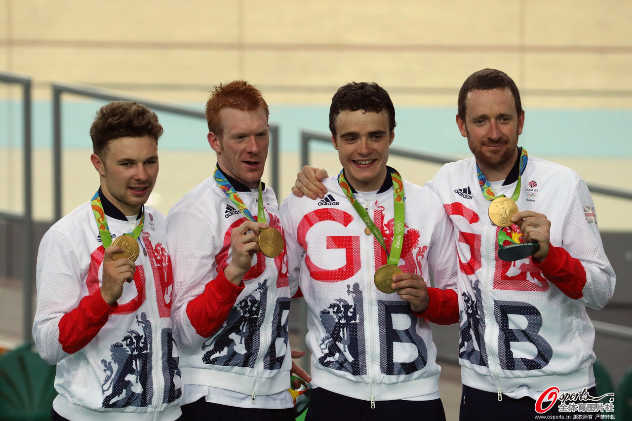 [高清組圖]場地自行車男子團體追逐賽 英國奪冠