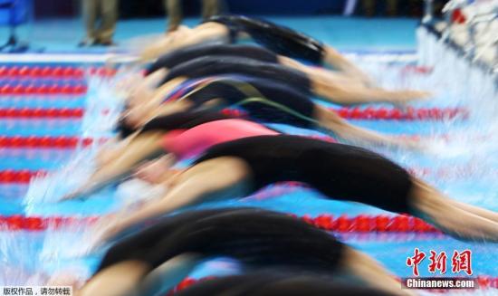 資料圖片：女子4×100米混合泳接力決賽