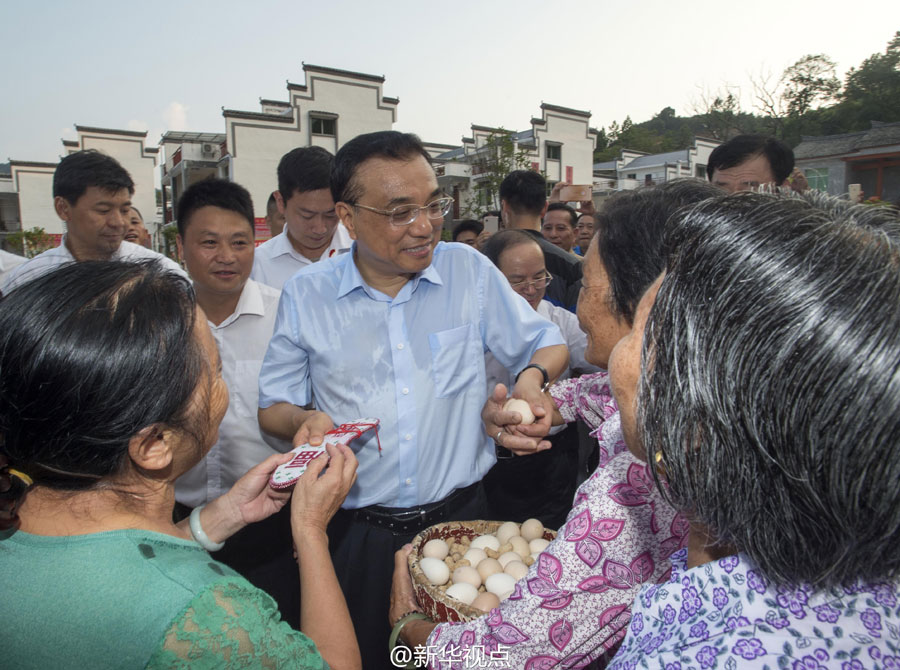 Chinese Premier Li Keqiang has stressed the need for more efforts in reform and innovation to boost economic growth in the less-developed central and west China.