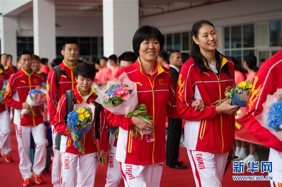 The Chinese Olympic delegation arrived in Macao this afternoon after their 3-day visit to Hong Kong. 