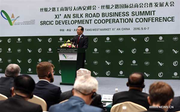 Wang Jinzhen, vice chairman of the China Council for the Promotion of International Trade, speaks during the opening ceremony of Xi