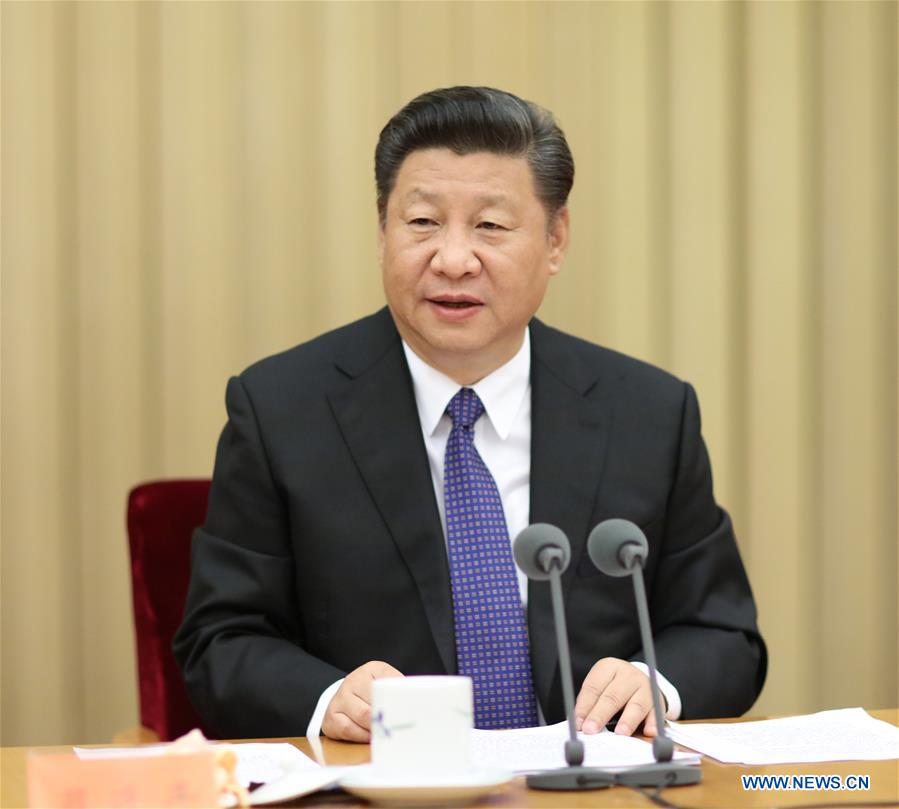 Chinese President Xi Jinping, also general secretary of the Communist Party of China (CPC) Central Committee, speaks during a national meeting on building the role of the Party within state-owned enterprises (SOEs) in Beijing, capital of China. The national meeting on building the role of the Party within SOEs was held here from Oct. 10 to 11, 2016. (Xinhua/Lan Hongguang)