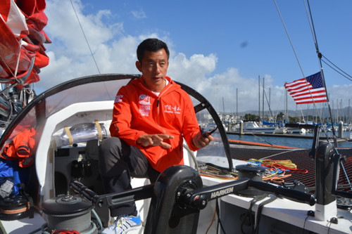 Chinese mariner Guo Chuan has gone missing in waters off Hawaii, during a solo trans-Pacific sailing attempt.（File photo)）