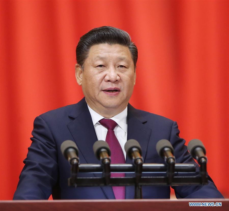 Chinese President Xi Jinping addresses the opening ceremony of the 10th Congress of the China Federation of Literary and Art Circles (CFLAC) and the ninth Congress of the Chinese Writers Association (CWA) in Beijing, capital of China, Nov. 30, 2016. (Xinhua/Yao Dawei)