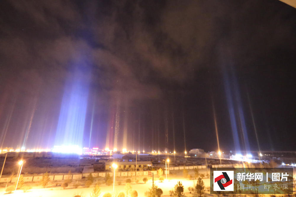 Amazing sun pillar phenomenon seen in North China’s Inner Mongolia. 