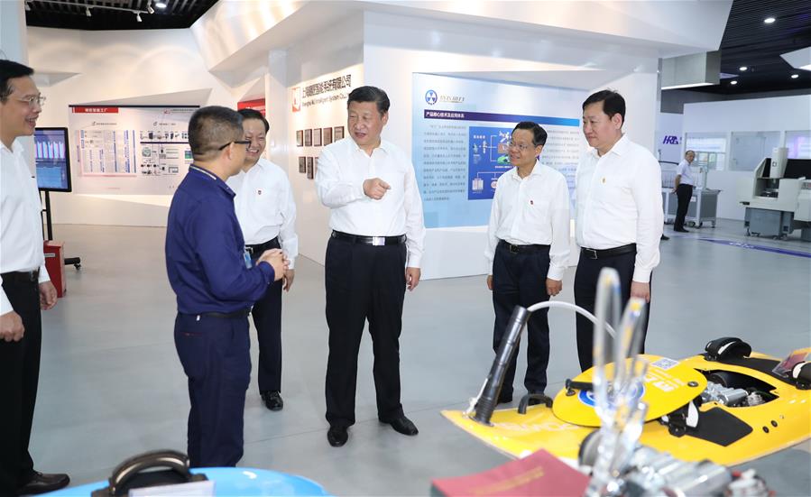 Chinese President Xi Jinping inspects Nanning-Zhongguancun innovation demonstration base in Nanning City of south China