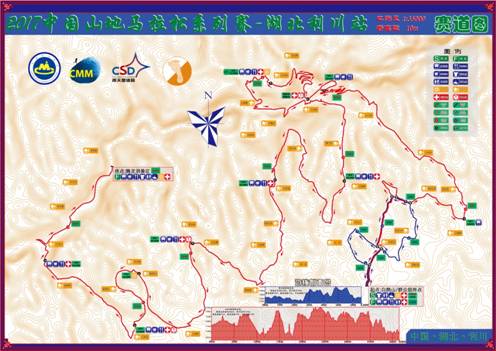 2017利川山馬賽道圖等高線