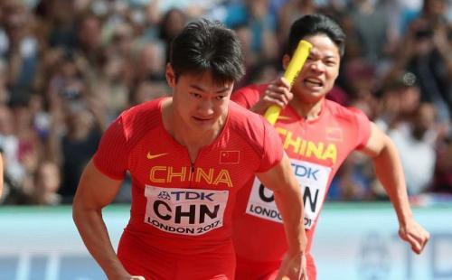 中國男子4X100米接力隊獲得第四。中新社記者 韓海丹 攝