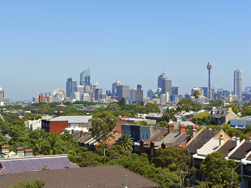 Aerial view of dowtown Sydney