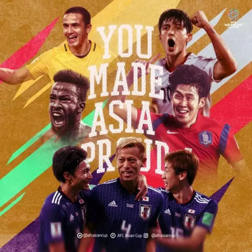 亞足聯近日發佈海報，對5支亞洲參賽球隊的表現給予肯定。配文是“亞洲因你們而驕傲”