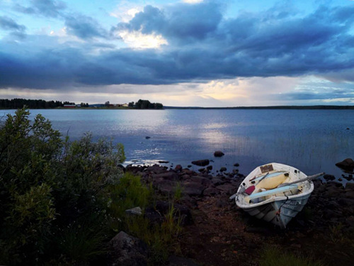 Lake located north of Rovaniemi, Finland