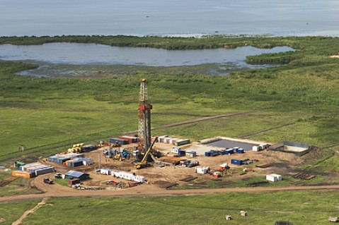 One of the oil wells owned by CNOOC in Uganda’s oild district of Hoima. (Photo/Timothy Sibasi)