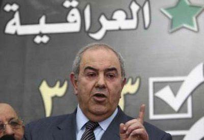 Iyad Allawi, former Iraqi prime minister and head of the secular Iraqiya coalition, speaks during a news conference in Baghdad April 20, 2010. REUTERS/Thaier Al-Sudani