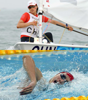 8月11日<br>《驚艷水立方——中國游泳隊》<br>《揚帆海上——中國帆船帆板》