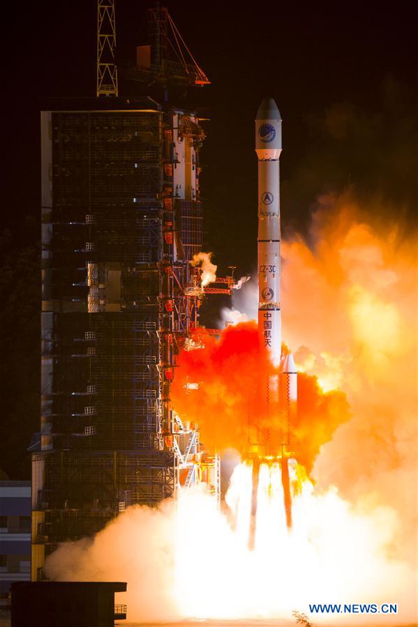 A Long March-3C carrier rocket carrying the 23rd satellite in the BeiDou Navigation Satellite System (BDS) lifts off from Xichang Satellite Launch Center, southwest China