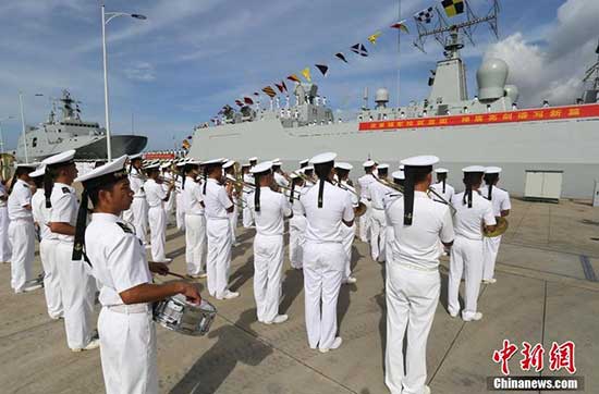 China has officially added a new guided missile destroyer to its fleet. The flag-giving ceremony for the Yinchuan destroyer took place in Hainan province earlier today.