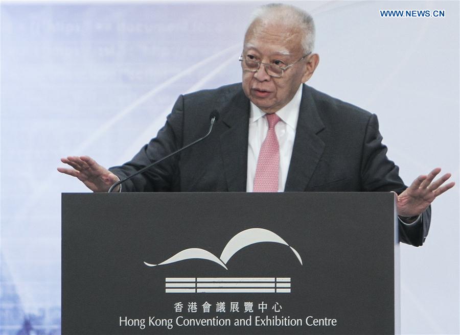 HONG KONG, July 15, 2016 (Xinhua) -- Tung Chee-hwa, vice chairman of the National Committee of the Chinese People