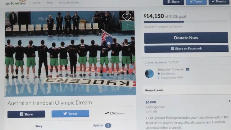 Aussie handball team turns to crowdfunding to pay for Olympic dream 