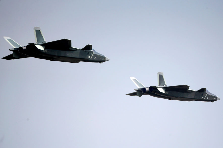 The latest J-20 stealth fighter jet during a demonstration flight at Air Show China in Zhuhai city, South China