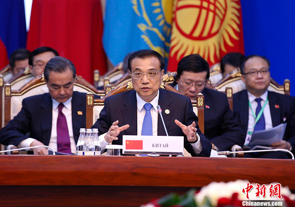 Li calls for closer security, economic and cultural ties at SCO meeting