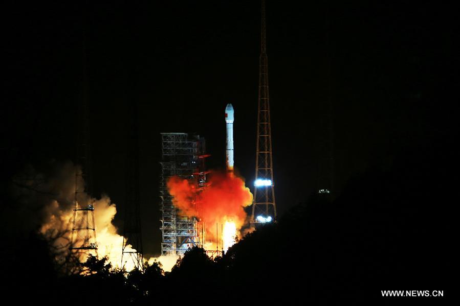 The Tianlian I-04 satellite is launched from the Xichang Satellite Launch Center in Xichang, southwest China