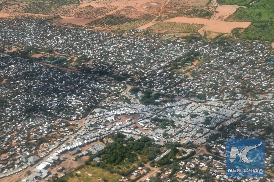 Photo taken on May 8, 2015 shows an overlook of Dadaab refugee camp, Kenya. Dadaab, the world