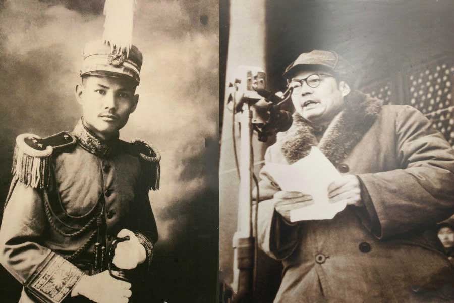 Young Ye Jianying (left), Ye in 1949. [Photo/IC; File photo]
