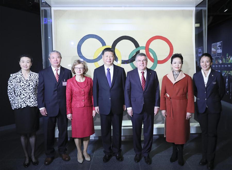 LAUSANNE, Jan. 18 (Xinhua) -- Chinese President Xi Jinping met with International Olympic Committee (IOC) President Thomas Bach here on Wednesday, and pledged to make Beijing 2022 Winter Olympic Games a "remarkable, extraordinary and excellent event."