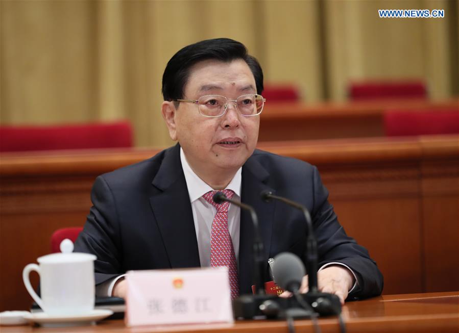 Zhang Dejiang, chairman of the Standing Committee of China