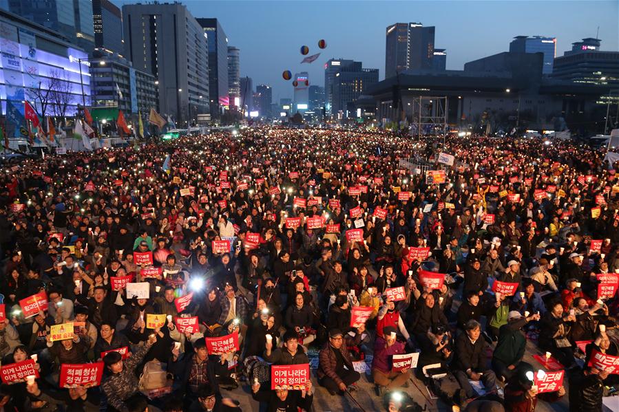 Demonstrators against South Korea