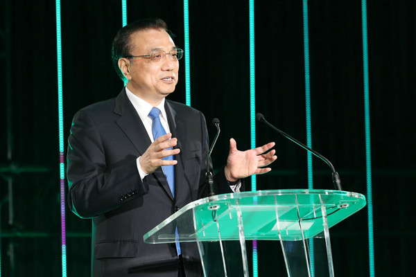 Premier Li Keqiang addressed a welcoming banquet with New Zealand’s Prime Minister Bill English on March 28.