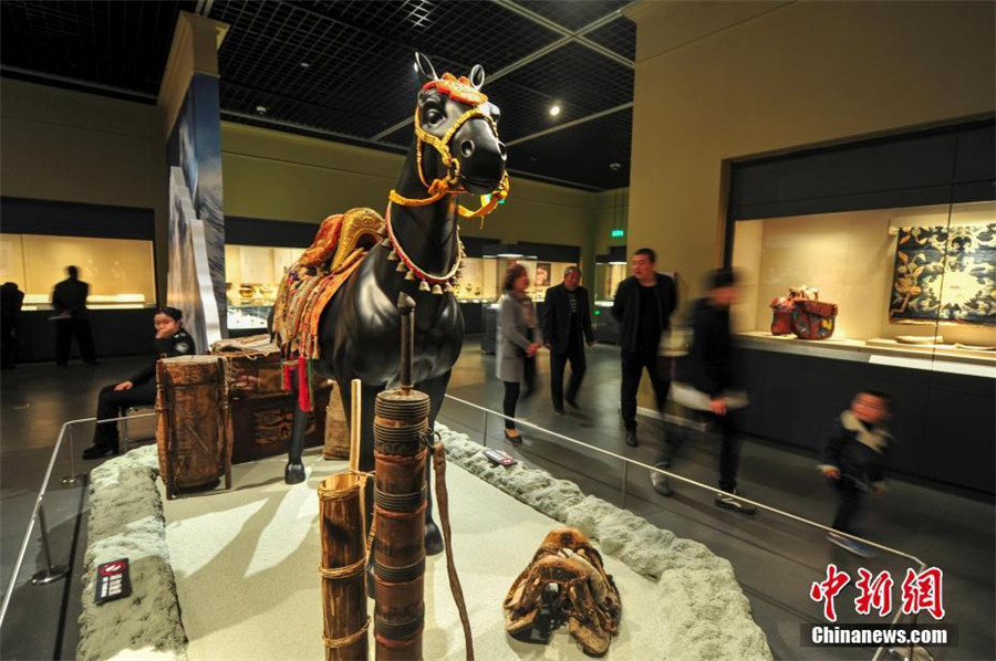 Antiques from the Ancient Tea Horse Route are being exhibited at the Liaoning Provincial Museum in Shenyang, capital of Northeast China