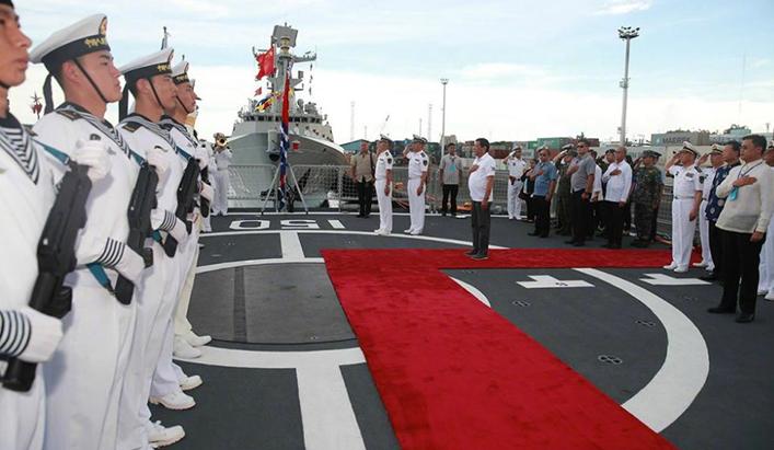 A Chinese naval fleet is on a three-day goodwill visit to the Philippines. 