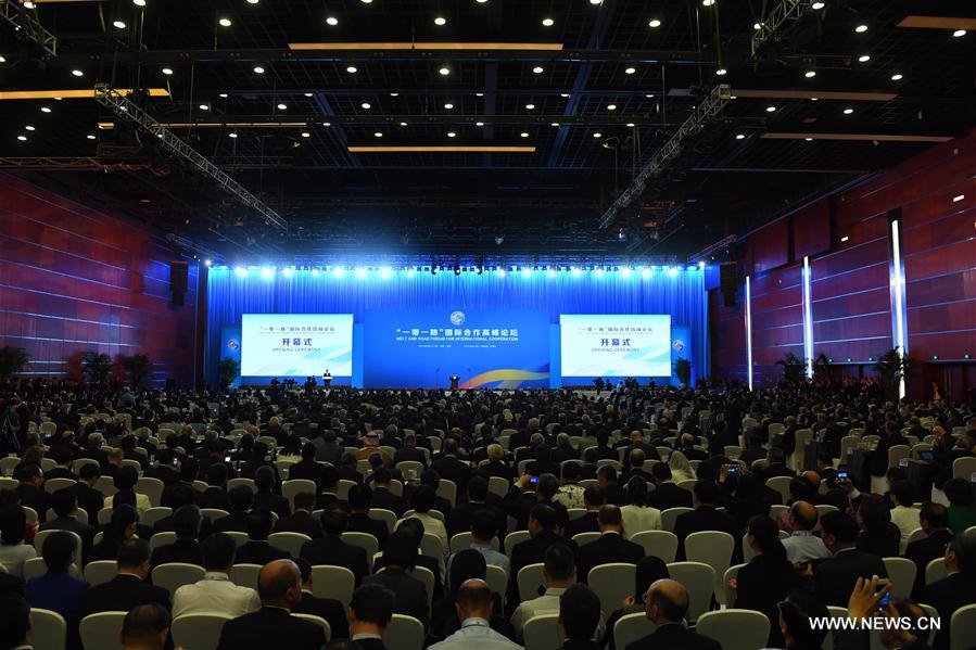 The Belt and Road Forum (BRF) for International Cooperation opens in Beijing, capital of China, May 14, 2017. (Xinhua/Zhang Duo) 