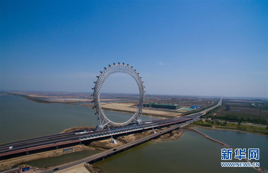 The single-tower cable-stayed bridge is 225 meters long. The 