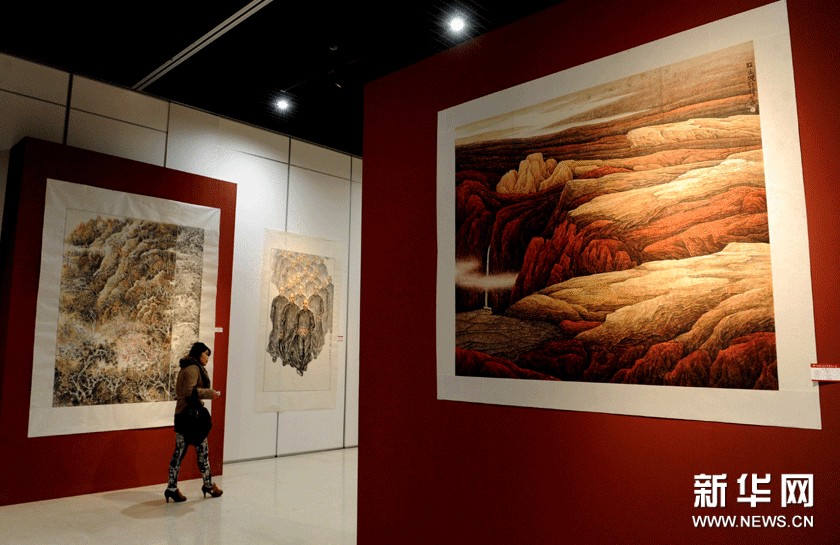  11月13日，觀眾在河南省博物院觀看展覽。