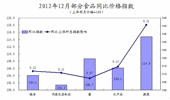 余秋梅：12月份食品價格上漲影響CPI漲幅擴大