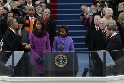 奧巴馬公開宣誓就職美國總統開啟第二任期（圖）