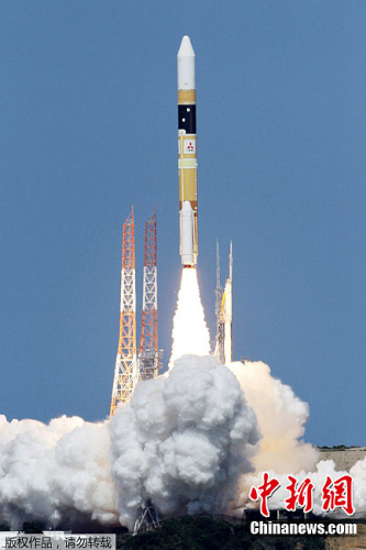 資料圖：成功發射了搭載情報收集衛星“光學4號”的H2A火箭