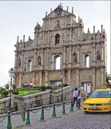 The ruins of the Church of St Paul's, built in 1602, is a fine example of Macao's cultural heritage. (Asia News photo) 