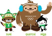 <font color=blue>Miga, Quatchi et Sumi</font><br><a></a>------------------------------------------<br>Miga et Quatchi sont les mascottes officielles des Jeux olympiques d´hiver de 2010 tandis que Sumi est la mascotte officielle des Jeux paralympiques d´hiver de 2010.