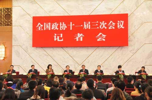 A press conference for the third session of the 11th National Committee of the CPPCC has been held in Beijing, discussing the lead up to the Shanghai World Expo. 