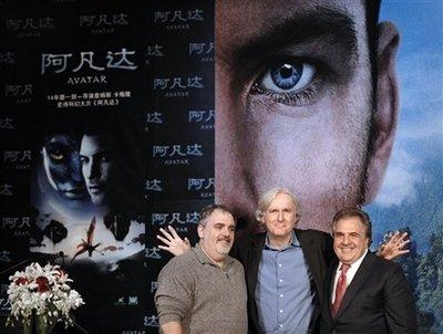 Hollywood director James Cameron brought his promotional tour for the 3D extravaganza, Avatar, to Beijing on Wednesday.