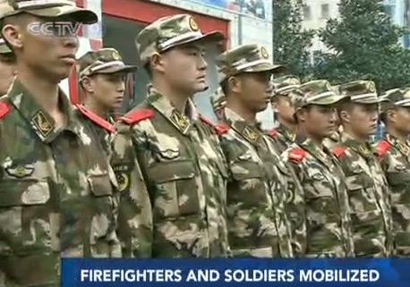 Firefighters and soldiers from Qinghai, as well as neighboring provinces and autonomous regions, have been mobilized for the search and rescue efforts. 